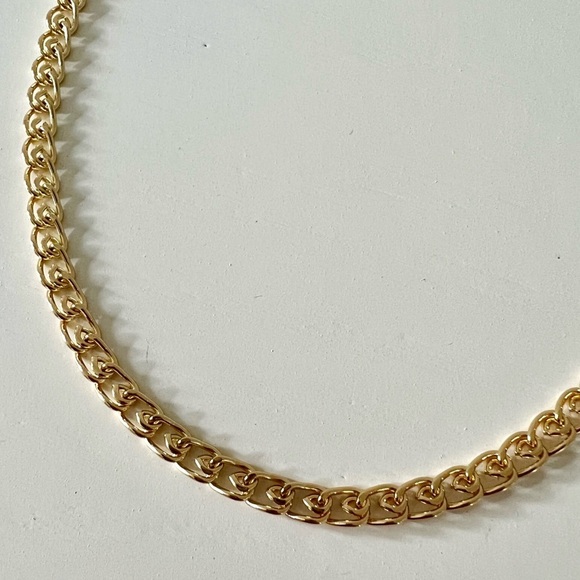 Classic Gold Chain Necklace Minimalist Link Boutique - Picture 2 of 2